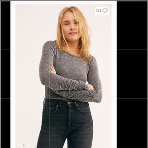 Free People Washed Rib Layering Top